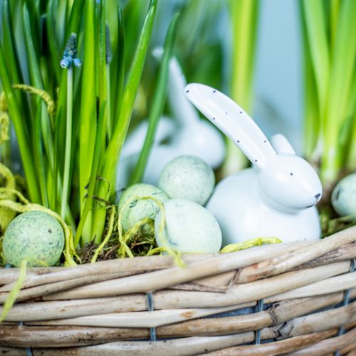 Floristik24 Kerámia nyúl fehér 8,5cm 4db