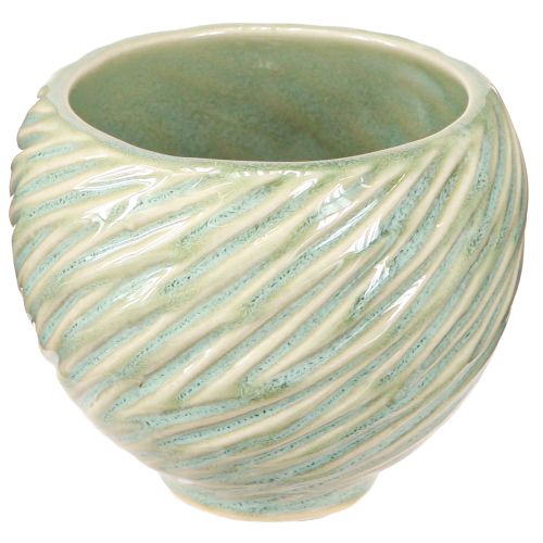 tételeket Kerámia tálak zöld spirál kivitelben Ø9cm H7cm 4db