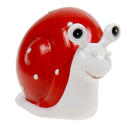 Floristik24 Kerámia csiga 6,5cm - 7,5cm zöld, narancs, piros 6db