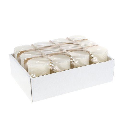 Floristik24 Gyertya krém 50mm x 80mm színes 12db