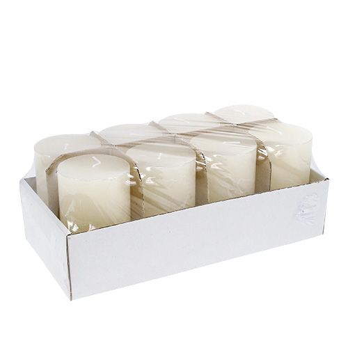 Floristik24 Gyertya krém 60mm x 100mm 8db