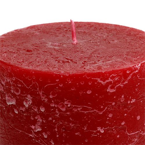 Floristik24 Gyertyapiros 85mm x 200mm oszlopos gyertya egyszínű 2 db