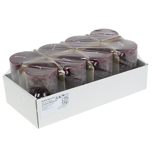 Floristik24 Gyertya 60mm x 100mm Burgundy 8 db