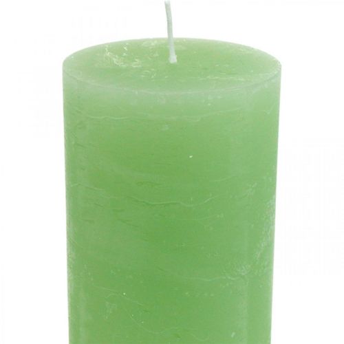 tételeket 2 db egyszínű oszlopgyertya szett, lime zöld, 85×200 mm, hosszú égési idő