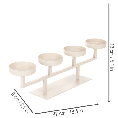 Modern gyertyatartó négy gyertyatányérral, 47 cm | Floristik24.hu