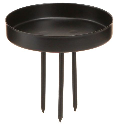 Floristik24 Mécsestartó adventi koszorú fém matt fekete Ø8cm 4 db