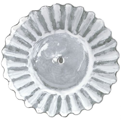 Floristik24 Gyertyatartó tepsi szürke Ø8,5cm H7,5cm 4db