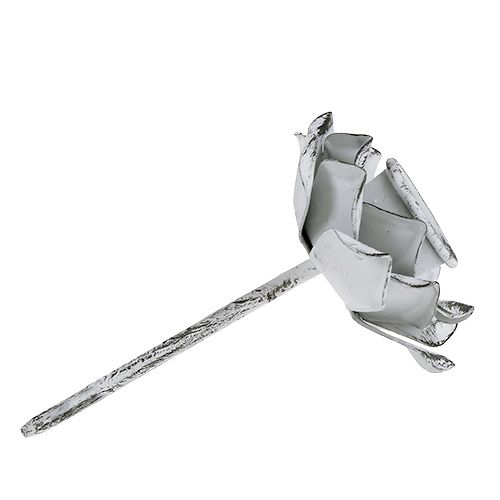 Floristik24 Mécsestartó virág alakú fehér kopottas Ø5.8cm M6.8cm 4db