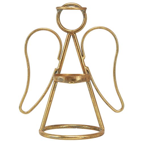 Floristik24 Gyertyatartó angyal tealámpák és oszlopgyertyák arany H26cm