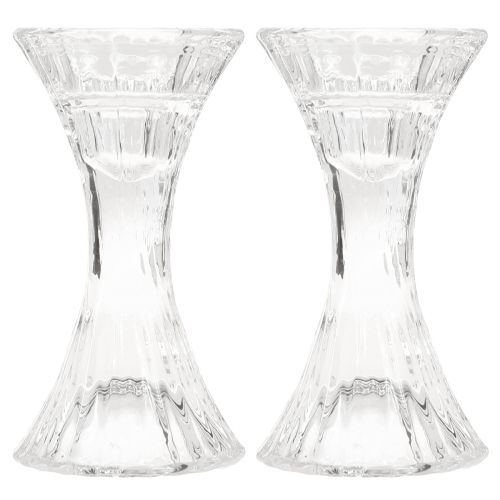 tételeket Gyertyatartó üveg kerek pálcika gyertyatartó Ø7cm H13cm 2db