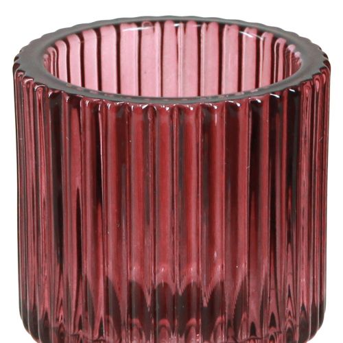 tételeket Gyertyatartó üvegpálca gyertyatartó Bogyóban H8cm 4 db