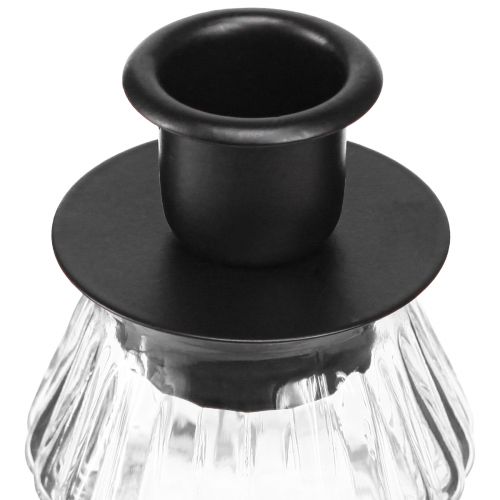 Floristik24 Gyertyatartó üveg botgyertyához Karácsonyfa 13,5cm 2db