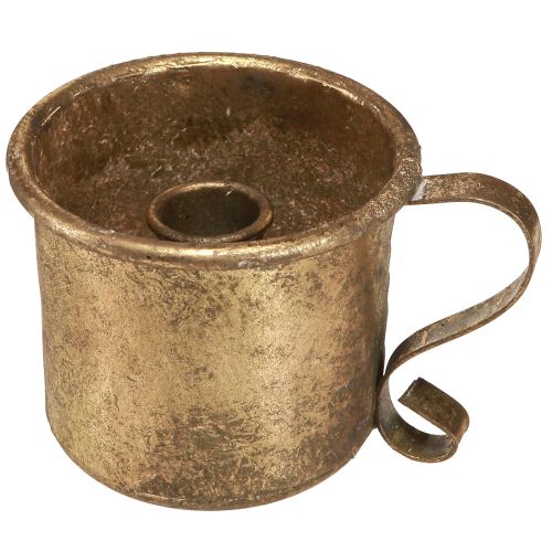 Floristik24 Gyertyatartó arany csésze rúd gyertyatartó vintage Ø9cm H8cm