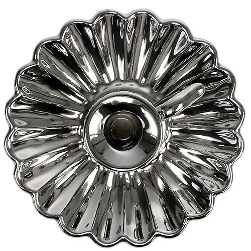 Floristik24 Kerámia ezüst gyertyatartó Ø16cm