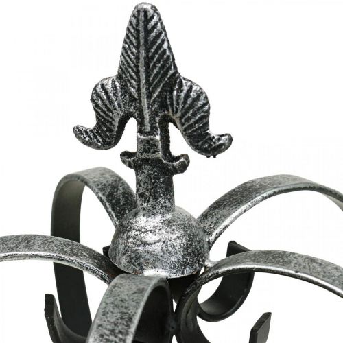 Floristik24 Deco korona antik ezüst megjelenésű fém Ø18cm H26cm