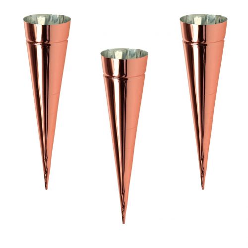 Gyertyatartó réz Ø4,5cm H14cm 8db