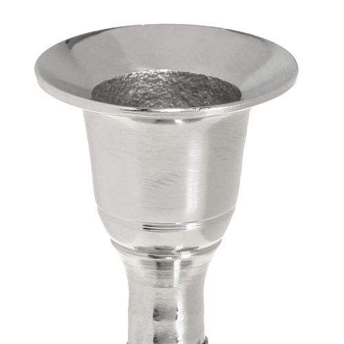 tételeket Gyertyatartó fém ezüst pálca gyertyatartó H9,5cm 2db