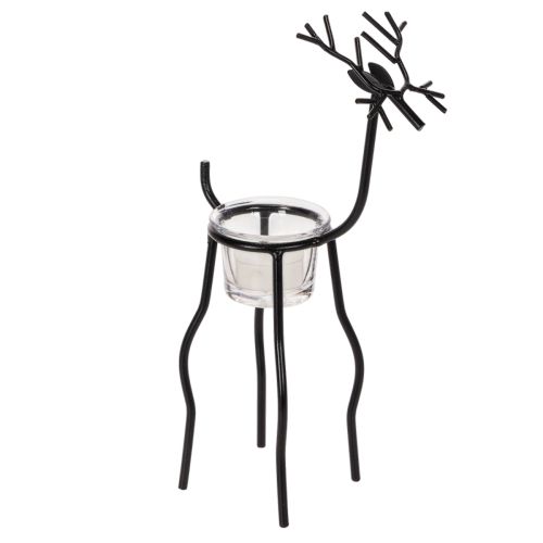 Rénszarvas gyertyatartó mécsessel, 28cm