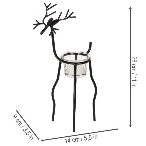 Rénszarvas gyertyatartó mécsessel, 28cm | Floristik24.hu