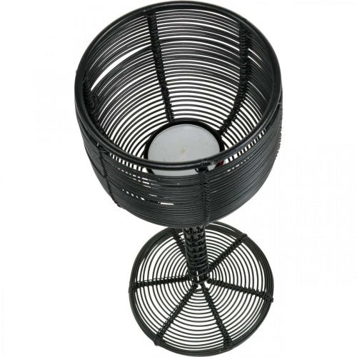 tételeket Tealámpa tartó fém fekete dekoratív borospohár Ø13cm H31,5cm