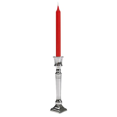 Floristik24 Gyertyatartó ezüst Ø2cm H12cm 1db