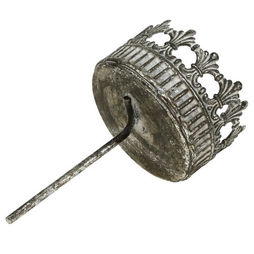 Floristik24 Mécsestartó ezüst antik Ø7cm M12cm 4db