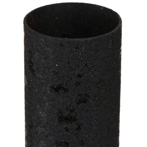 Floristik24 Gyertyatartó pálcás gyertyák fém tüskével fekete Ø23mm 4db