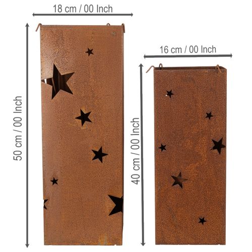 tételeket Karácsonyi gyertyatartók, rusztikus kivitelben, 40/50 cm magas, 2 darabos szett