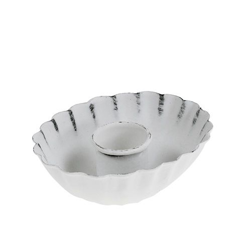 Floristik24 Gyertyatartó fehér Ø8,5cm H2,5cm