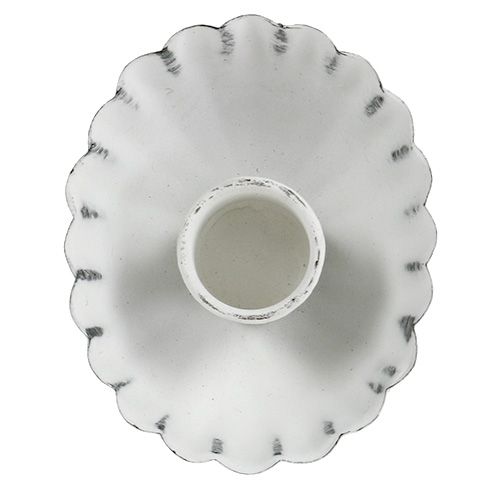 Floristik24 Gyertyatartó fehér Ø8,5cm H2,5cm