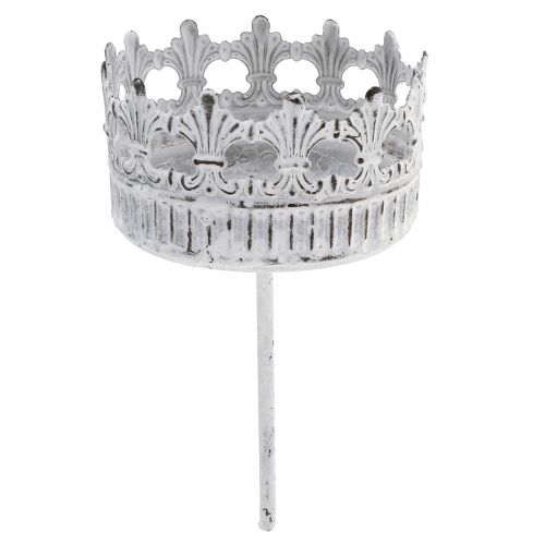 Floristik24 Mécsestartó fehér antik Ø7cm M12cm 4db