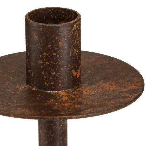 Floristik24 Gyertyatartó palackokhoz rozsdás megjelenés Ø8,5cm H12cm 2db