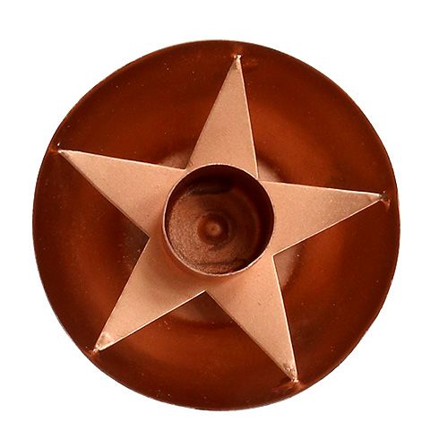 Floristik24 Gyertyatartó kúpos gyertyához réz Ø8cm H5cm