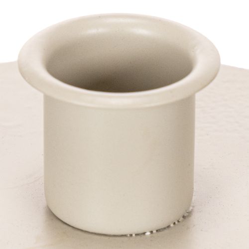 Kerek, krémszínű gyertyatartók kúpos gyertyákhoz, asztaldísz, 10 cm, 2 darab | Floristik24.hu