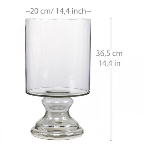 tételeket Szélfényű üveg gyertyaüveg színezett, átlátszó Ø20cm H36,5cm
