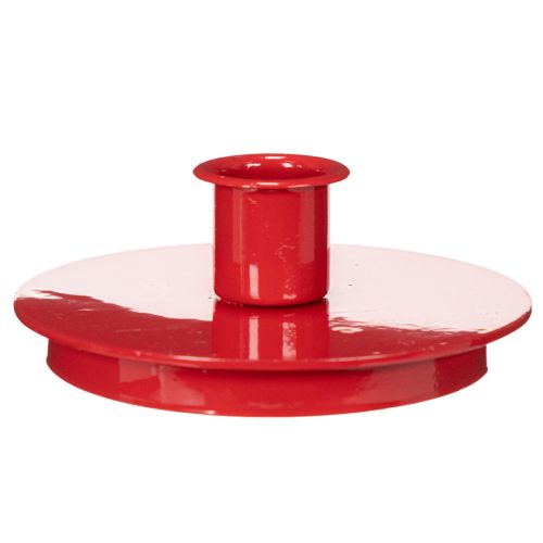 Kompakt piros fém gyertyatartók 10 cm-es kúpos gyertyákhoz, 2 darab | Floristik24.hu
