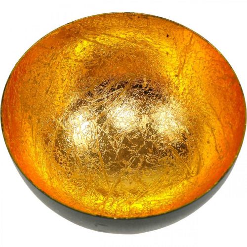 Floristik24 Asztali dekoráció Karácsonyi tál fekete arany Ø10cm H5cm