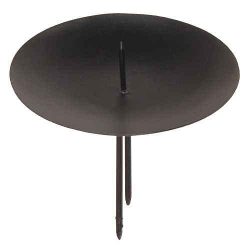 Floristik24 Dugaszolható gyertyatartó fekete keskeny oszlopos gyertyákhoz Ø6,5cm 4 db