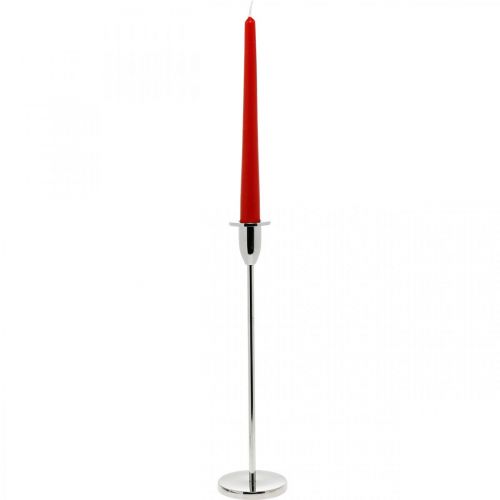 tételeket Gyertyatartó ezüst fém díszítésű gyertyatartó pálcás gyertyákhoz H31cm