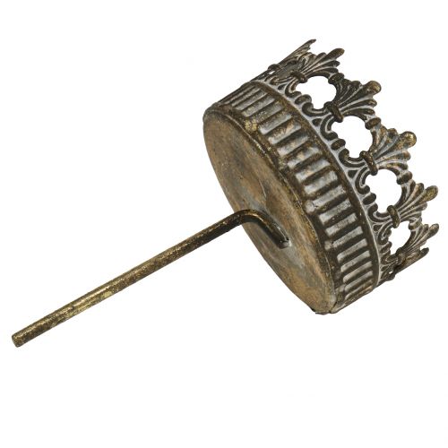 Floristik24 Mécsestartó adventi koszorú antik arany Ø7cm M12cm 4db