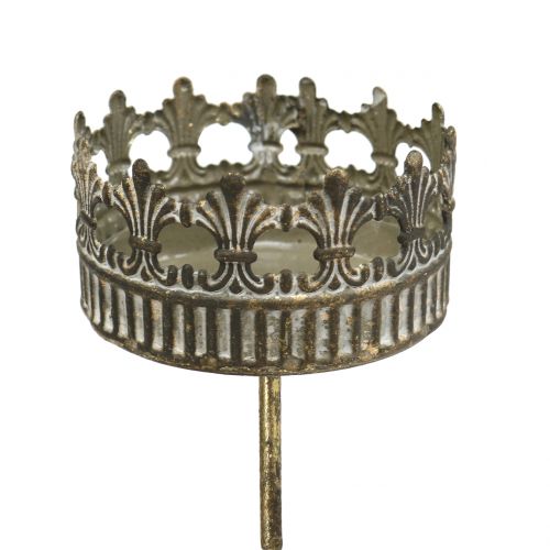 Floristik24 Mécsestartó adventi koszorú antik arany Ø7cm M12cm 4db