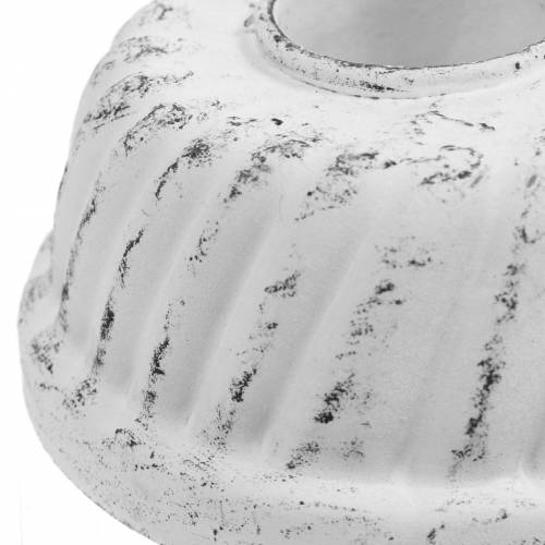 tételeket Gyertyatartó Bundt tortaforma Shabby Chic fehér Ø7.2cm M3cm 2db