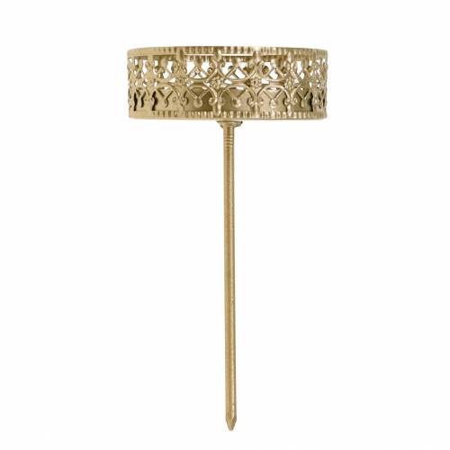 tételeket Filigrán gyertyatartó arany Ø6,4cm H12,5cm 4 db antik megjelenés