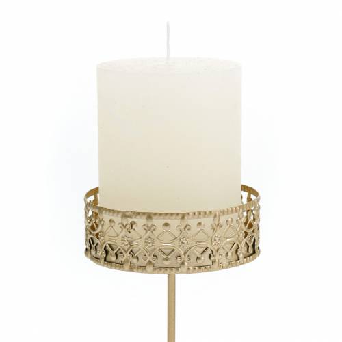 Floristik24 Virágos gyertyatartók arany Ø7,4cm H12,5cm 4db antik megjelenéshez