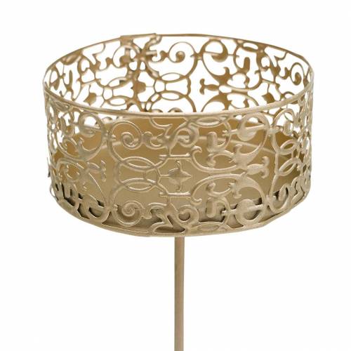 Floristik24 Virágos gyertyatartók arany Ø8,8cm H13,7cm 4 darabos antik megjelenéshez