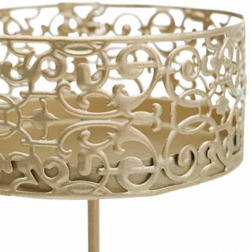 Floristik24 Virágos gyertyatartók arany Ø8,8cm H13,7cm 4 darabos antik megjelenéshez