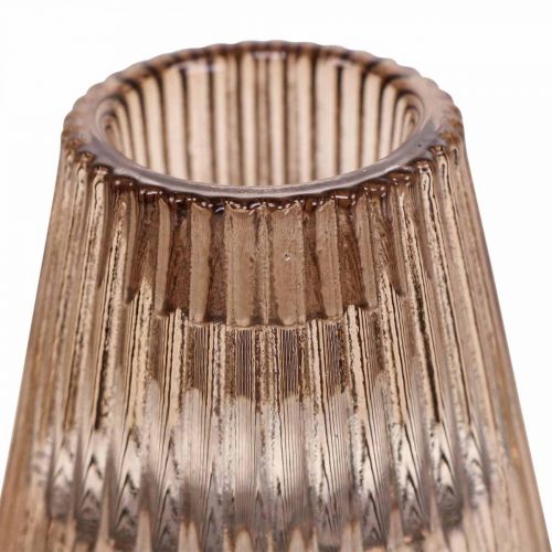 Floristik24 Gyertyatartó üveg Rúd gyertyatartó üveg Ø5,5cm H6,5cm 2db