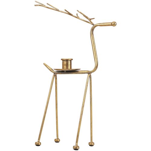 Floristik24 Gyertyatartó fém szarvas dekoratív gyertyatartó H38,5cm