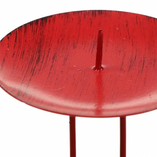 tételeket Dugaszolható gyertyatartó piros Ø9cm 4 db