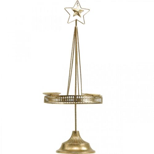 tételeket Gyertyatartó Oszlop Gyertya Star Gold Ø23cm H49,5cm